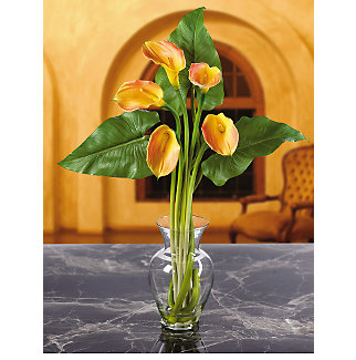 Silk Calla Lily Arrangement in Vase