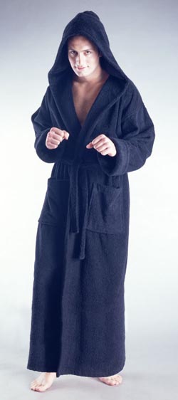 Men's Hooded Full Length Luxury Turkish Bathrobe