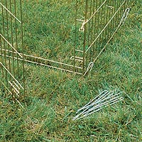 Midwest dog exercise pen with ground anchors
