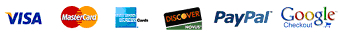 Visa / MC / Discover / AMEX / Paypal / Google Checkout Logos
