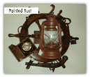 Old Time Wooden Ship's Wheel Lantern