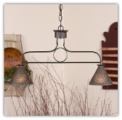 Franklin 6 arm Wrought Iron  Chandelier