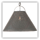 Rustic Punched Tin Shade Light