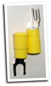 Fork type terminal connector,stud size #8 (YELLOW)