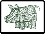 Piglet Animal Topiary Frame