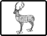Deer Animal Topiary Frame