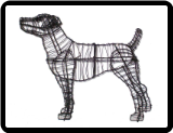 Jack Russell Animal Topiary Frame
