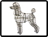 Poodle Animal Topiary Frame