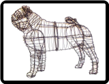 Pug Animal Topiary Frame