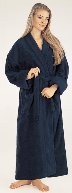 Womens Hooded Turkish Cotton Bathrobe