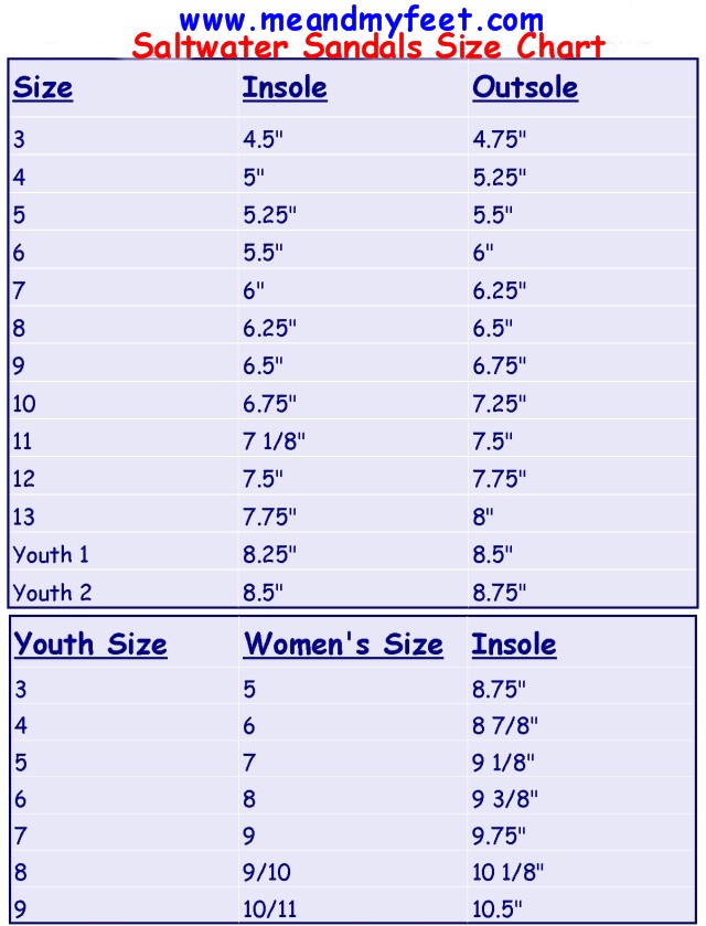 pedipeds size chart