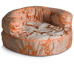 Melrose Persimmon Bolster Dog Bed