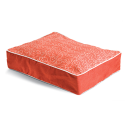 "Dog Eared" Dog Bed in Persimmon by William Wegman