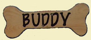 Wooden Sign - Dog Bone, 6" x 14"