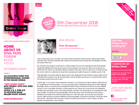 Pam Brossman Online Diva