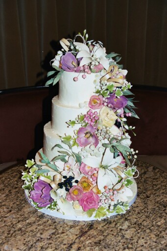Custom Wedding Cakes New simple wedding cakes with flowers. Custom Wedding Cakes New