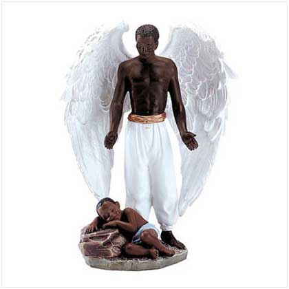 African American Angel Figurines and Cherub Figurines