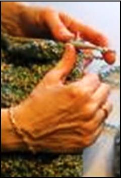 crocheting hands