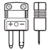 Red Lion, Thermocouple Connectors, TMPCNM01, Quick Disconnect Mini Connector Type K Male (SKU: TMPCNM01)