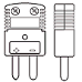 Red Lion, Thermocouple Connectors, TMPCNS01, Quick Disconnect Standard Connector Type K Male (SKU: TMPCNS01)