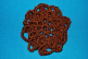 Brown Crocheted Hair Bun Cover Scolloped (SKU: HBC-A4BRWS001)
