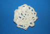 White Sparkle Crocheted Hair Bun Cover Scolloped (SKU: HBC-A4WSPKS001)