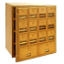 Commercial 2014FL 14 Door Brass Mailbox with Front Loading